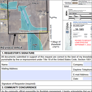 portion of requisition form for FEMA