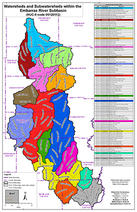 outline of the Middle Rock River watershed