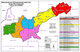 outline of the Green River watershed