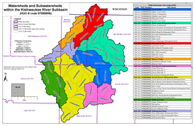 colored aras of Kishwaukee River watershed